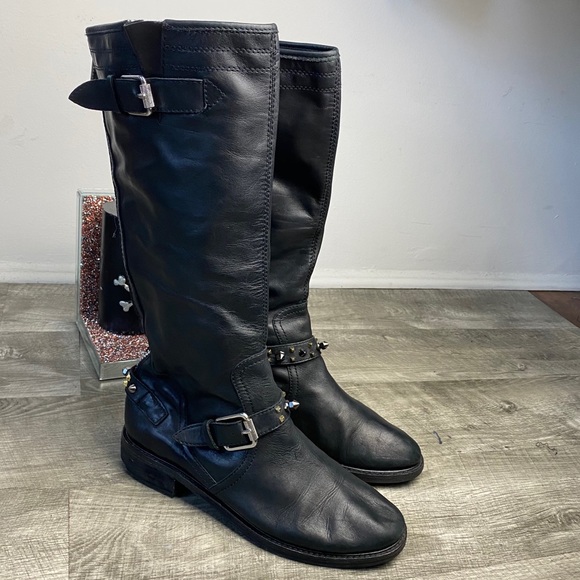 Sam Edelman black leather tall riding boot ASHLYN - Picture 2 of 7